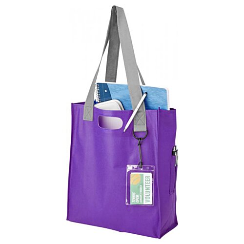 Additional Image 1 - a purple bag with a tag
