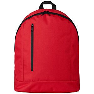 Additional Image 1 - a red backpack with black zipper