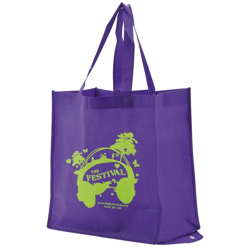 Additional Image 5 - a purple bag with green handles