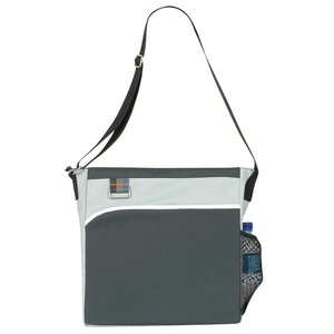 Additional Image 1 - a grey and white cooler bag