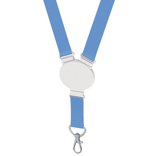 Additional Image 5 - a blue lanyard with a white circle