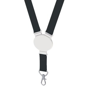 Additional Image 1 - a black and white lanyard