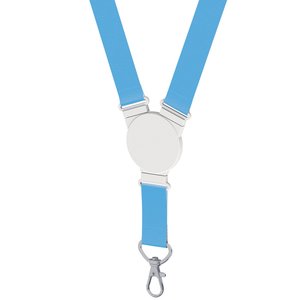 Additional Image 5 - a blue lanyard with silver clasp