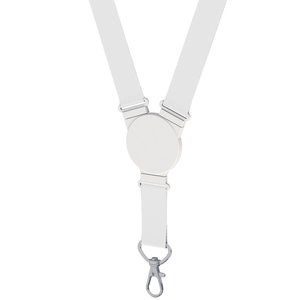 Additional Image 6 - a white lanyard with a silver ring
