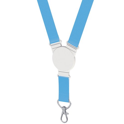 Additional Image 5 - a blue lanyard with silver clasp