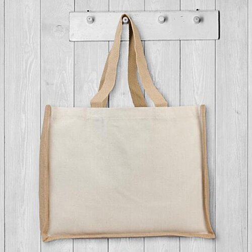 Additional Image 7 - a white bag with brown handles on a white wall