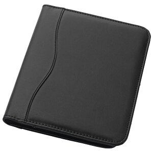 Additional Image 2 - a black leather case with a strap