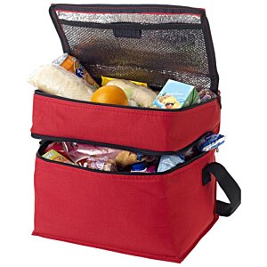 Additional Image 2 - a red cooler bag with food inside