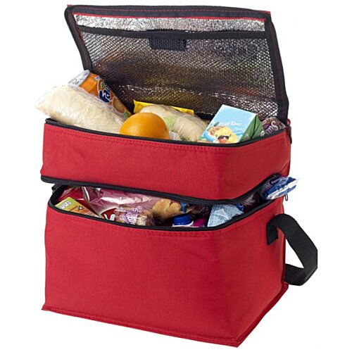 Additional Image 2 - a red cooler bag with food inside
