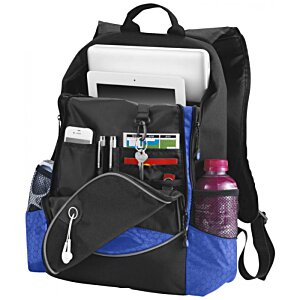 Additional Image 2 - a backpack with a bottle of water and papers