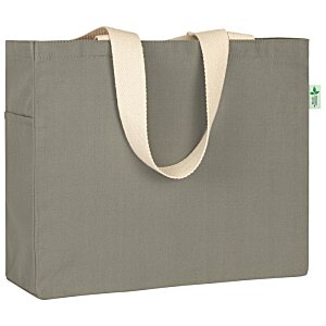 Additional Image 2 - a grey bag with a white handle