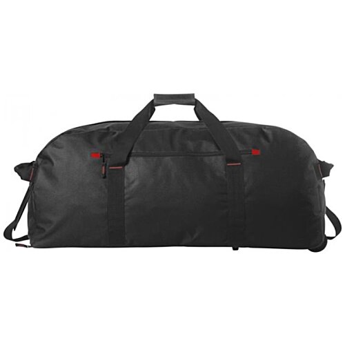 Additional Image 2 - a black duffel bag with red lights