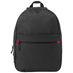 Additional Image 1 - a black backpack with red accents