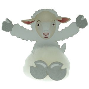 Additional Image 4 - a white stuffed animal with arms and legs