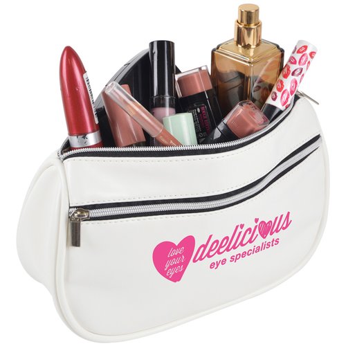 Additional Image 2 - a white pouch with a pink logo