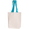 View Image 13 of 14 of DISC Natural Cotton Shopper with Coloured Handles - Portrait