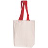 View Image 6 of 14 of DISC Natural Cotton Shopper with Coloured Handles - Portrait