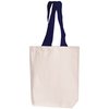 View Image 8 of 14 of DISC Natural Cotton Shopper with Coloured Handles - Portrait