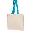 View Image 12 of 14 of DISC Natural Cotton Shopper with Coloured Handles - Landscape