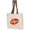 View Image 13 of 14 of DISC Natural Cotton Shopper with Coloured Handles - Landscape