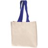 View Image 4 of 14 of DISC Natural Cotton Shopper with Coloured Handles - Landscape