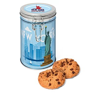 Additional Image 1 - a can of cookies next to a couple of cookies