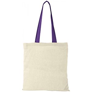 Additional Image 1 - a white bag with purple handles