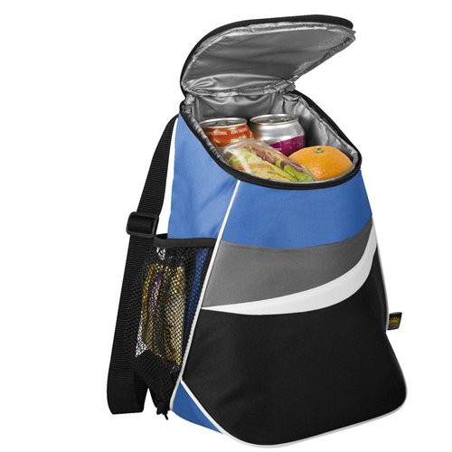 Additional Image 2 - a blue and black backpack with a lid open