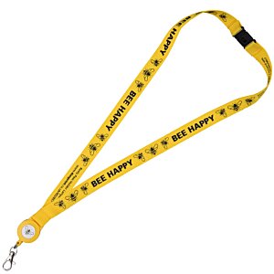 Additional Image 1 - a yellow lanyard with black text