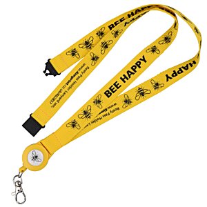 Additional Image 3 - a yellow lanyard with black text