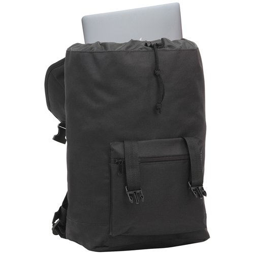 Additional Image 1 - a black backpack with a laptop on top