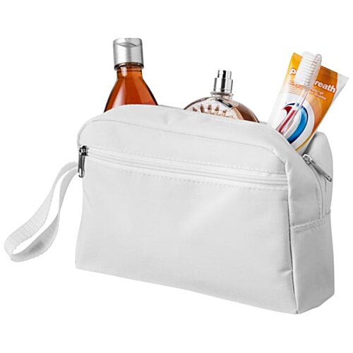 Additional Image 2 - a white bag with a lotion and other items inside