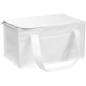 Additional Image 1 - a white cooler bag with handle