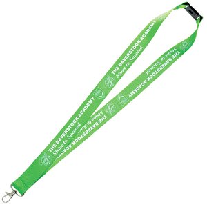 Additional Image 1 - a green lanyard with a black rubber ring