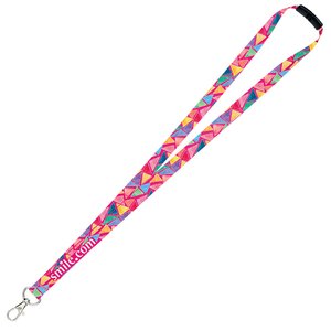 Additional Image 1 - a pink lanyard with a black handle