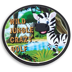 Additional Image 11 - a round button with a zebra in the background