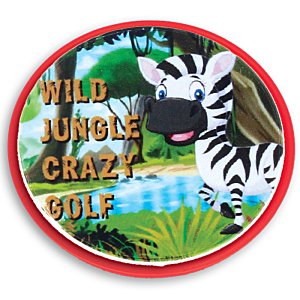 Additional Image 6 - a round button with a zebra in the background