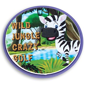 Additional Image 7 - a round button with a zebra in the background