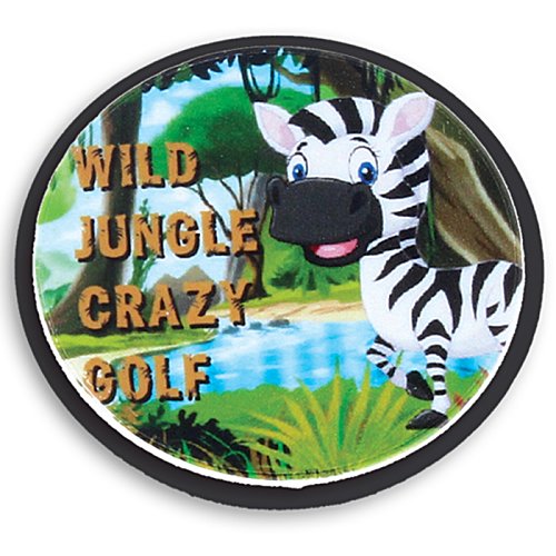 Additional Image 11 - a round button with a zebra in the background
