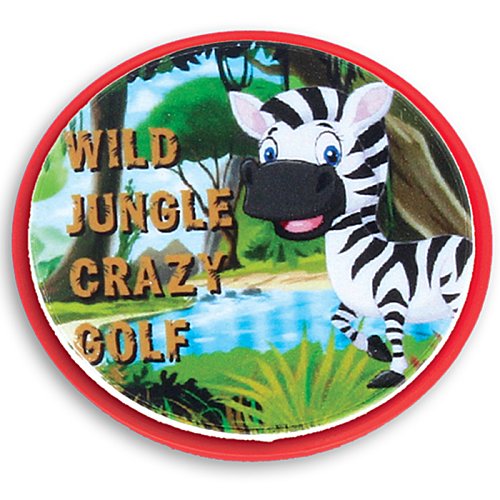 Additional Image 5 - a round button with a zebra in the background