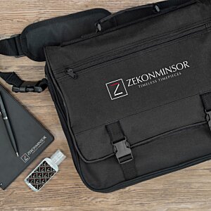 Additional Image 2 - a black bag with a strap and a phone next to it