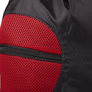 Additional Image 2 - a close up of a red and black jacket