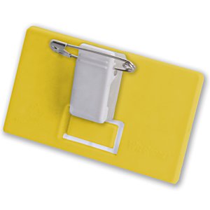 Additional Image 1 - a yellow card with a silver clip