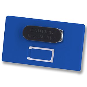 Additional Image 12 - a blue rectangular object with a black sticker on it