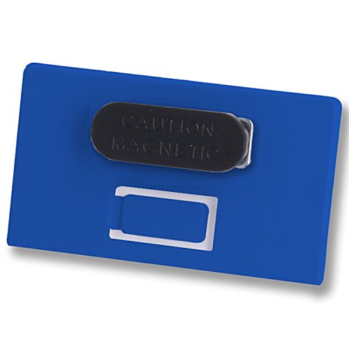 Additional Image 12 - a blue rectangular object with a black sticker on it