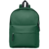 a green backpack with a black strap