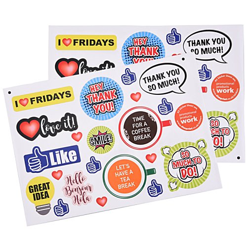 Additional Image 1 - a group of stickers on a white surface