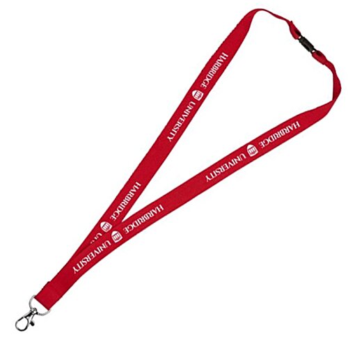 Additional Image 2 - a red lanyard with a metal clip