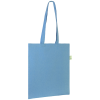 a blue bag with a handle