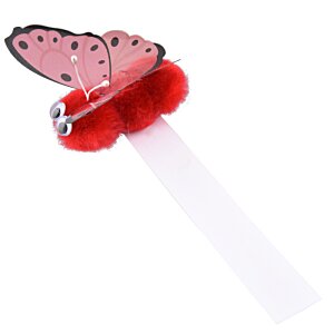 Additional Image 3 - a red and pink butterfly with a white ribbon
